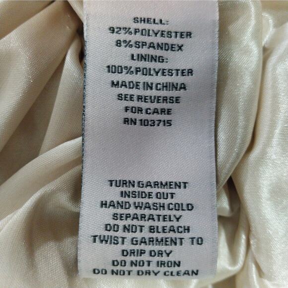 NANETTE LEPORE! GOLDEN MICRO SEQUINNED ALL STRETCH LONG SLEEVE DRESS! SZ 8 - Picture 9 of 10